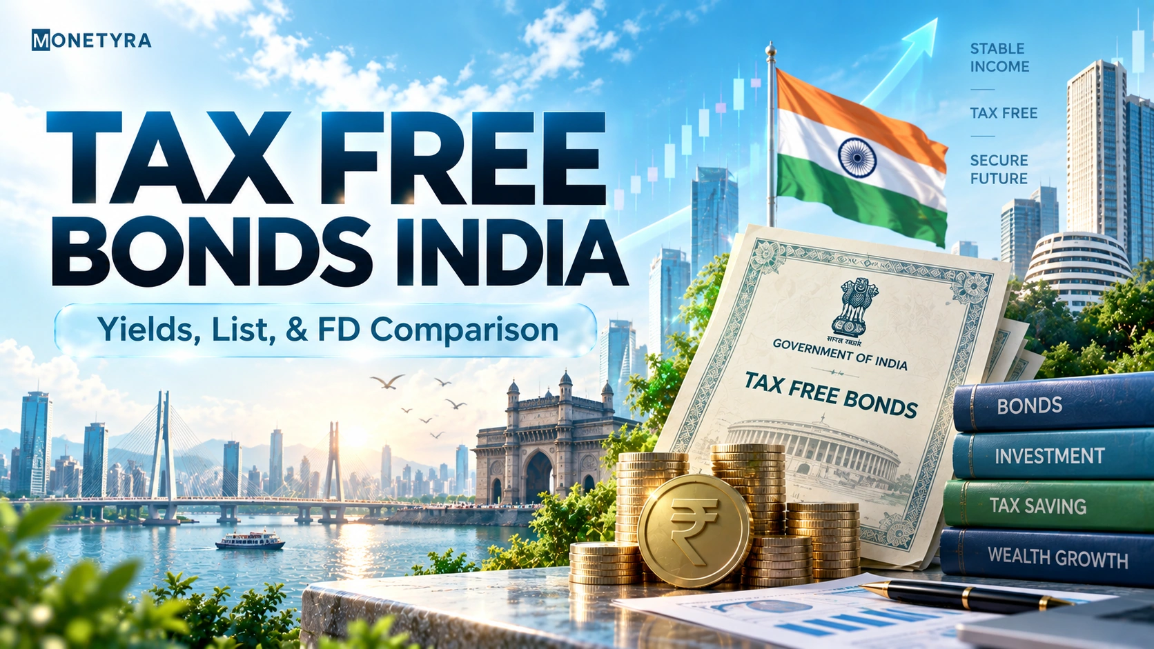 Tax Free Bonds India: Yields, List, and FD Comparison